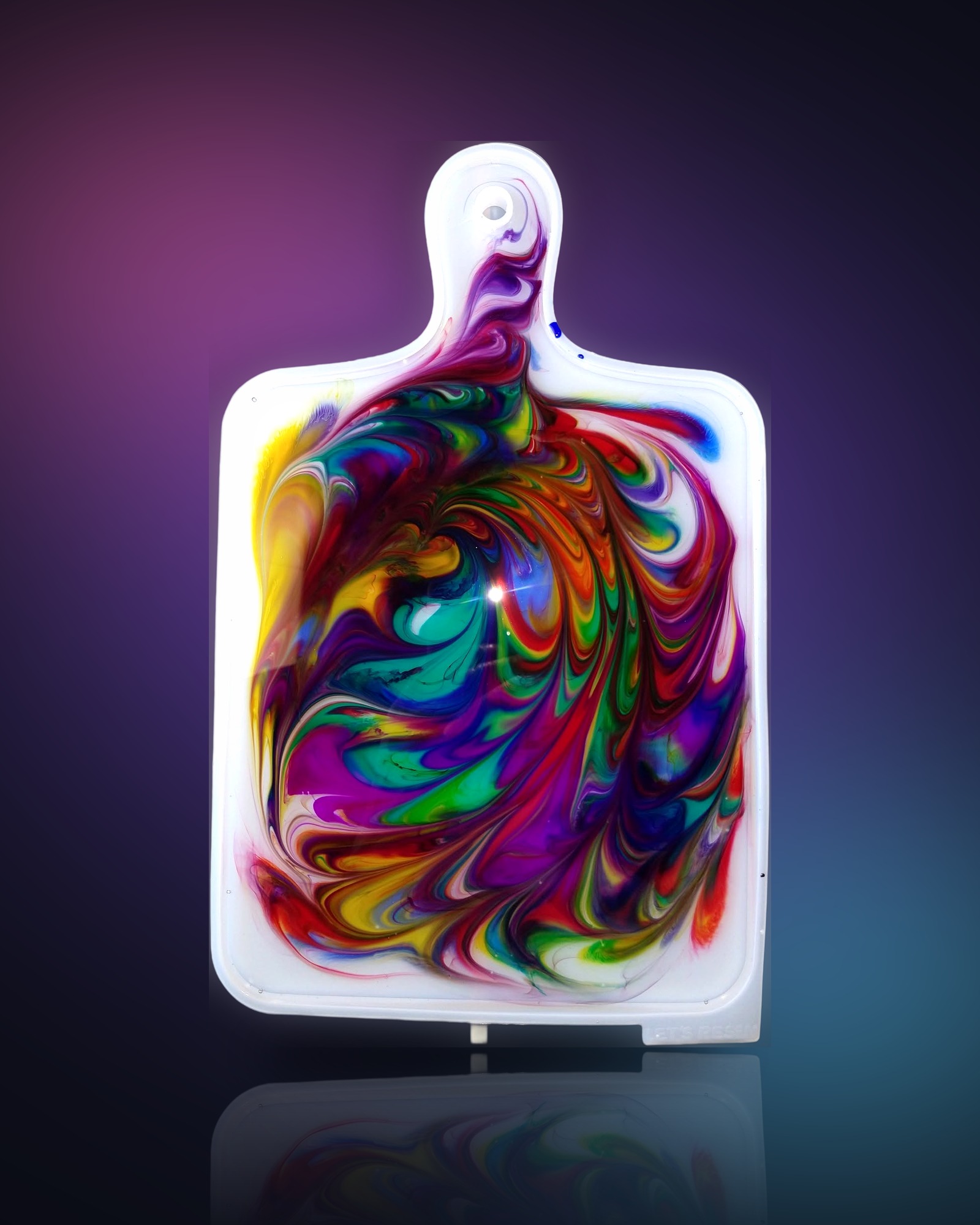 Marbled resin board